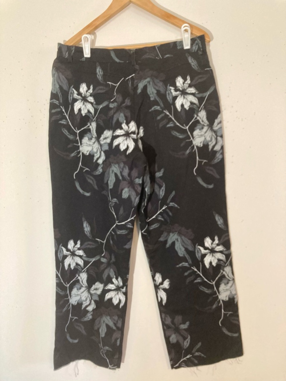 NWT THE KIT - Daniel Vosovic Cropped Alexa Jeans Sz 18 Granite Floral 99% Cotton - Picture 5 of 17
